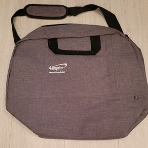Gray and Black Duffel Bag with Minimalist Design
